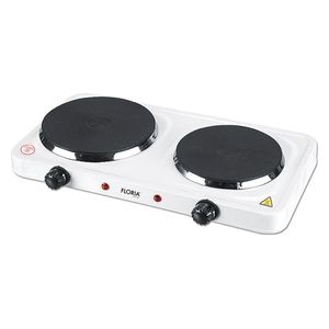  Floria ZLN2843 - 2 Burners - Electric Cooker - White 