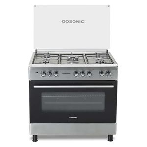  Gosonic GGO-4890 - Free Standing Gas Cooker - 5 Burners - Silver 