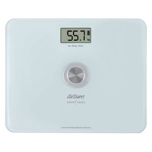  Arzum Stayfit Touch AR5126 - Battery-Free Glass Scale - 180 kg - White 