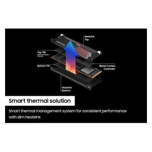 Samsung 990 Pro - 2TB - NVMe PCIe Internal SSD Hard Drive With Heatsink - Black
