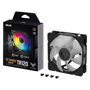 مبرد هواء للمعالج من اسوس TR120 - برج مزدوج - بسرعة 2000 RPM - اضاءة ARGB - أسود