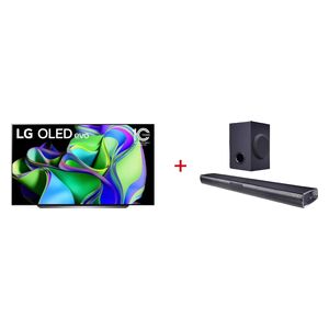  سماعة ساوند بار ال جي - SQC1 + شاشة ال جي 65-انج  فئة 65OLED65C36LA - سمارت - 4K - OLED - هيرتز 120 