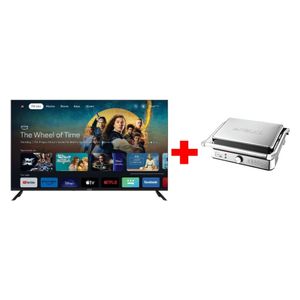  شاشة نوال 55" سمارت - 4K - UHD TV - UHD-5562 + محضرة الساندويشات نوال - GSM-5096 - سلفر 