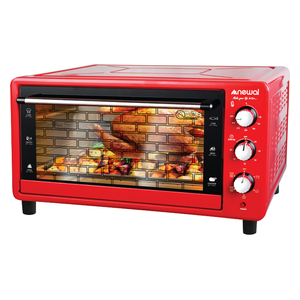  فرن ميني نوال -  50 لتر - مؤقت لمدة 60 دقيقة - ترموستات 320 درجة مئوية - MOV-1650 - احمر 