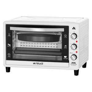  فرن ميني نوال -  60 لتر - مؤقت لمدة 60 دقيقة - ترموستات 320 درجة مئوية - MOV-2260 - ابيض 