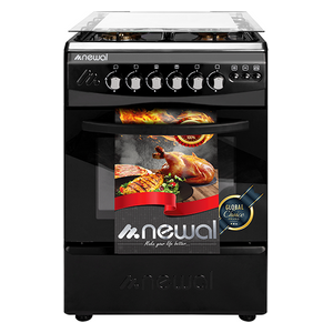 Newal FSO-1069/02 - 4 Burners - Gas Cooker - Black