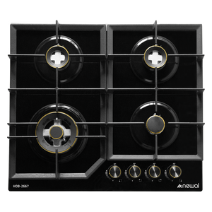  نوال HOB-2667/02 – موقد غاز مدمج – أسود 