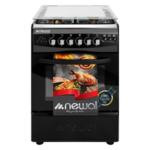Newal FSO-1068/02 - 4 Burners - Gas Cooker - Black