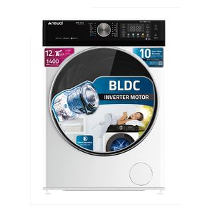  غسالة نوال فتحة امامية -12 كغم - 1400 دورة بالدقيقة - WSH-9512 - ابيض 