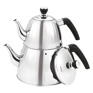 طقم ابريق شاي زيو, ستانلس ستيل - 2 قطعة 