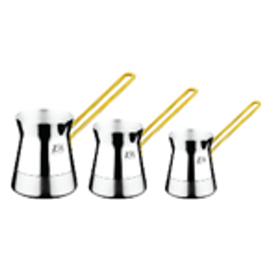  Zio 1280 - Coffee Pot - 3Pcs - Silver 