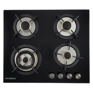 طباخ زجاجي هيونداي - 4 شعلات - HBM-6050S - أسود