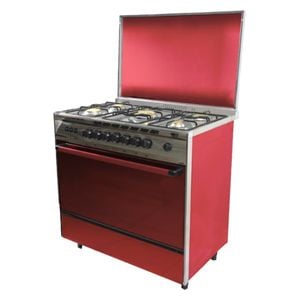 Hyundai MODEL9907 - 5 Burners - Gas Cooker - Red 