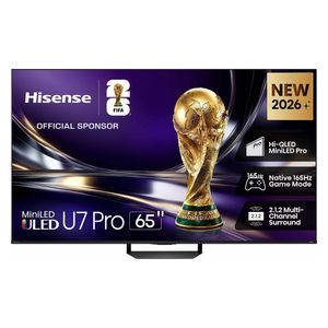 شاشة هايسنس 65U7S-PRO - 65 انش - ميني ليد حقيقي - 165 هرتز - اسود 