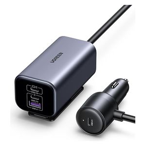 Ugreen Car Charger - 150W Total Power - 4 Ports - Black