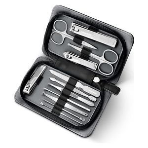 مجموعة قص الأظافر للعناية بالأظافر والقدمين موكسيدو - 12 قطعة في 1 - ستاينلس ستيل