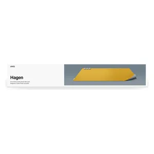 حصيرة مكتب رفيعة يونيك - Hagen - جلد نباتي مقاوم للرذاذ - اصفر