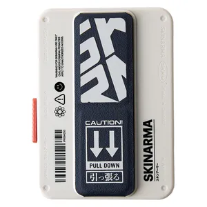 SKINARMA Mirage Magnetic Card Holder with Grip Stand - Ivory