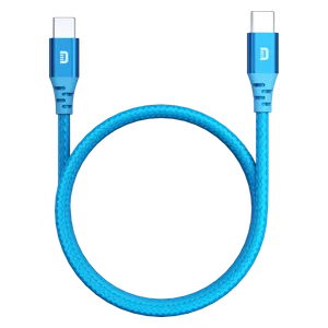  كيبل زيندور يو اس بي سي الى يو اس بي سي مغناطيسي - 60 واط PD - نايلون مضفر - 1 متر - أزرق 