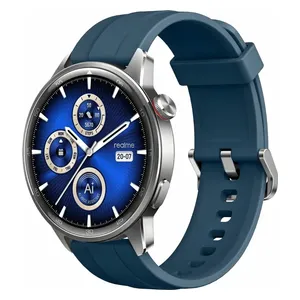  Realme Watch S2 - Smartwatch - 1.43 Inch AMOLED Display - 110+ Sports Modes - SpO2 Heart Rate Sleep Tracking - Bluetooth Calls AI Voice Assistant - GPS - 20 Days Battery - Metal Body - Blue 