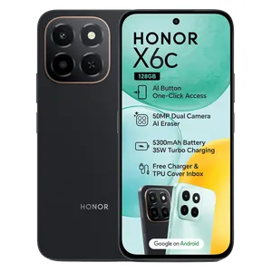  هونر X6c - دبل سيم - شاشة 6.61 انج - معالج MediaTek Helio G81 Ultra - بطارية 5300 مللي امبير بالساعة، شحن 35 واط - ميزات ذكاء اصطناعي 
