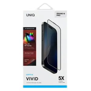 UNIQ Optix Vivid - Glass Screen Protector - 6.3 inches - 4K Clarity - Clear