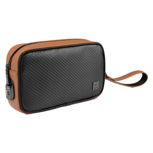 حقيبة قفل ببصمة ويوو Master Carbon - مقاوم للماء والغبار - سعة تخزين كبيرة وتصميم خفيف الوزن - بني