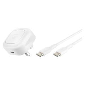  Belkin -Wall Charger - 45W - With USB-C to USB-C Cable - White 