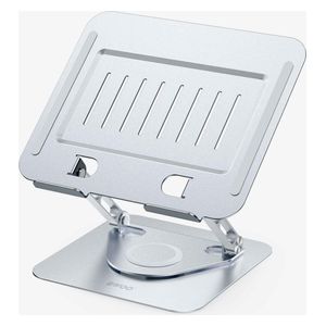  BWOO - Adjustable Metal Laptop Stand - 360° Rotation - Silver 