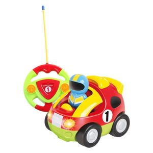  Jack Min 6601 - Cartoon RC Racing Car - Steering Wheel Controller - Red 