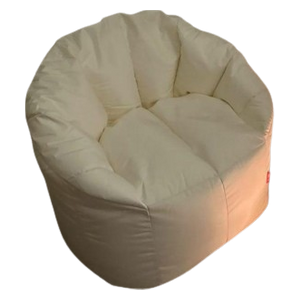 Cozy Oxford Fabric Colosseum Bean Bag Chair - Off-White