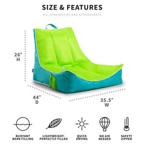  Cozy Mesh Fabric Captain Bean Bag Chair - Lime 