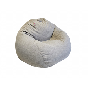  Cozy Cotton Linen Fabric Classic Bean Bag Chair - Gray 
