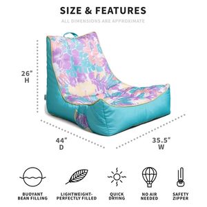  Cozy Mesh Fabric Captain Bean Bag Chair - Pink 