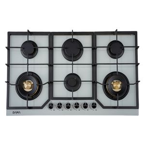 Dama D95W - 5Burners - Built-In Gas Cooker - Silver