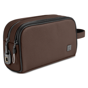 حقيبة يد Wiwu Phantom Pro - بقفل بصمة الإصبع - جلد فاخر - بني