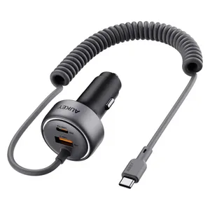  Aukey CC-P2 - Car Charger - 3 Ports - 75W - Gray 