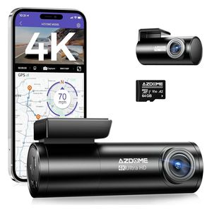  Azdome M300S - Dash Cam - Front 4K UHD & Rear 1080p FHD - Black 