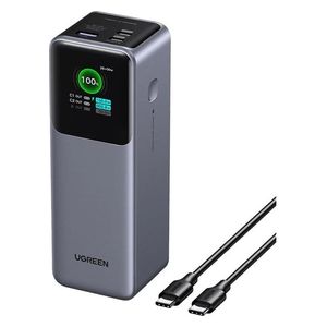 باور بانك يوجرين - قدرة 200W - سعة 25,000mAh - شحن لابتوب 140W - شاشة TFT ذكية - 3 منافذ