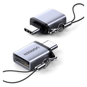 محول يوجرين من يو اس بي سي إلى يو اس بي اي - صغير الحجم وخفيف الوزن - رمادي