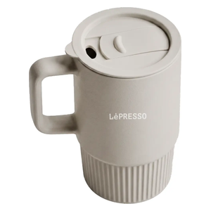  Lepresso Gripor Porcelain Suction Cup Travel Mug - 400ml - Gray 