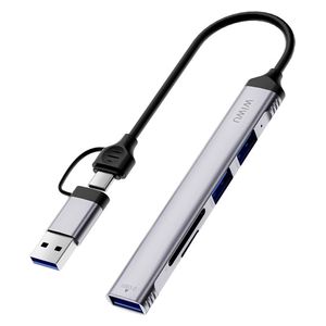 WiWU Wİ-HB003 - 5 IN 1 USB-C Hub - 5 Port - Gray