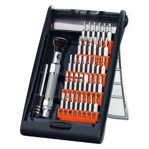 طقم مفكات يوجرين ألومنيوم 38 في 1 - رؤوس مغناطيسية CR-V - مقبض دوار 360° - علبة فخمة بفتحة تلقائية