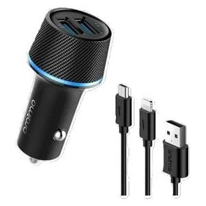  شاحن سيارة اورايمو مع كيبل لايتنينج و يو اس بي سي - 15.5 واط - اسود 