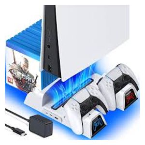  حامل تبريد اذر مع شاحن وحدة التحكم لجهاز PS5 