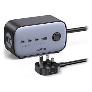 محطة شحن مكتبية يوجرين - DigiNest Pro - بقوة 100 واط - 1.8 متر - رمادي