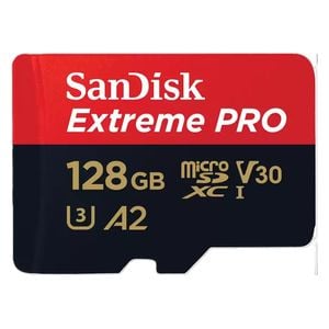 بطاقة ذاكرة سان ديسك - Extreme PRO MicroSDXC - بطاقة ذاكرة - 128 جيجابايت - اسود