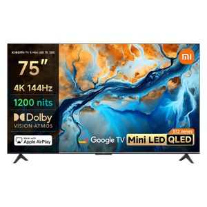  Xiaomi Smart TV 75 Inch- 4K -144Hz- Google TV- WiFi 6 - Black 