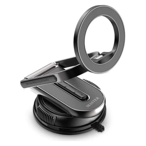  Master Foldable Magnetic Car Phone Mount - 360° Rotation - Black 