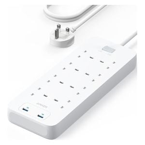  سيار كهربائي انكر - 34-2USB-Power-Strip - ابيض 